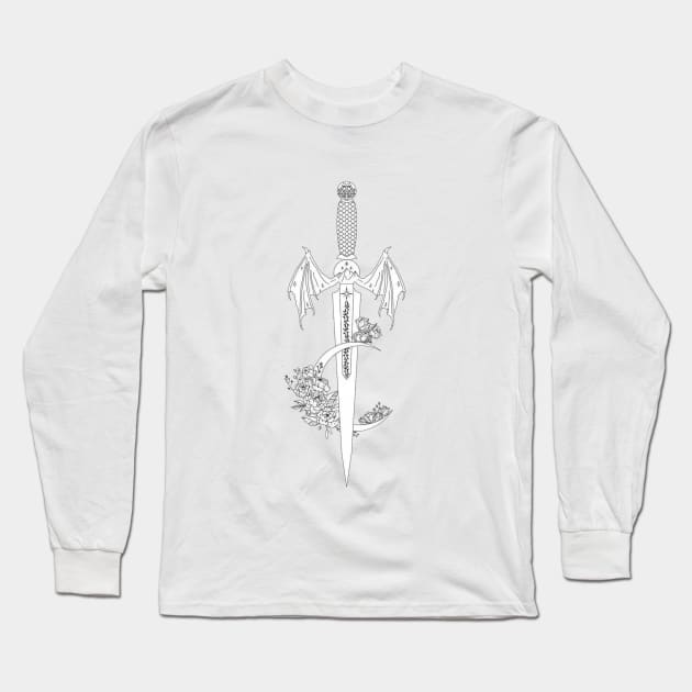 SJM Crescent City + ACOTAR Sword Art Long Sleeve T-Shirt by harjotkaursaini